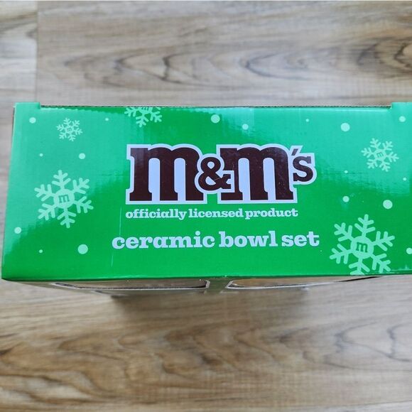 🩵NIB M&M's Ceramic Bowl Set w/M&M Candies - Picture 10 of 10